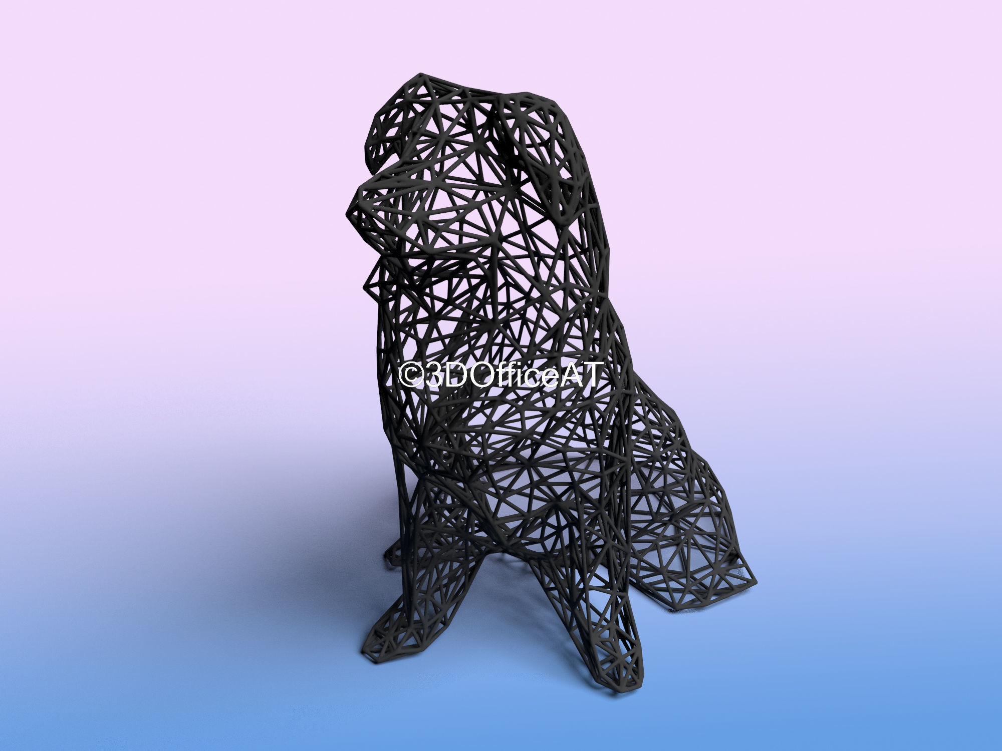 COLLIE DOG - WIRE ART - SLA PRINT 3D print model_10