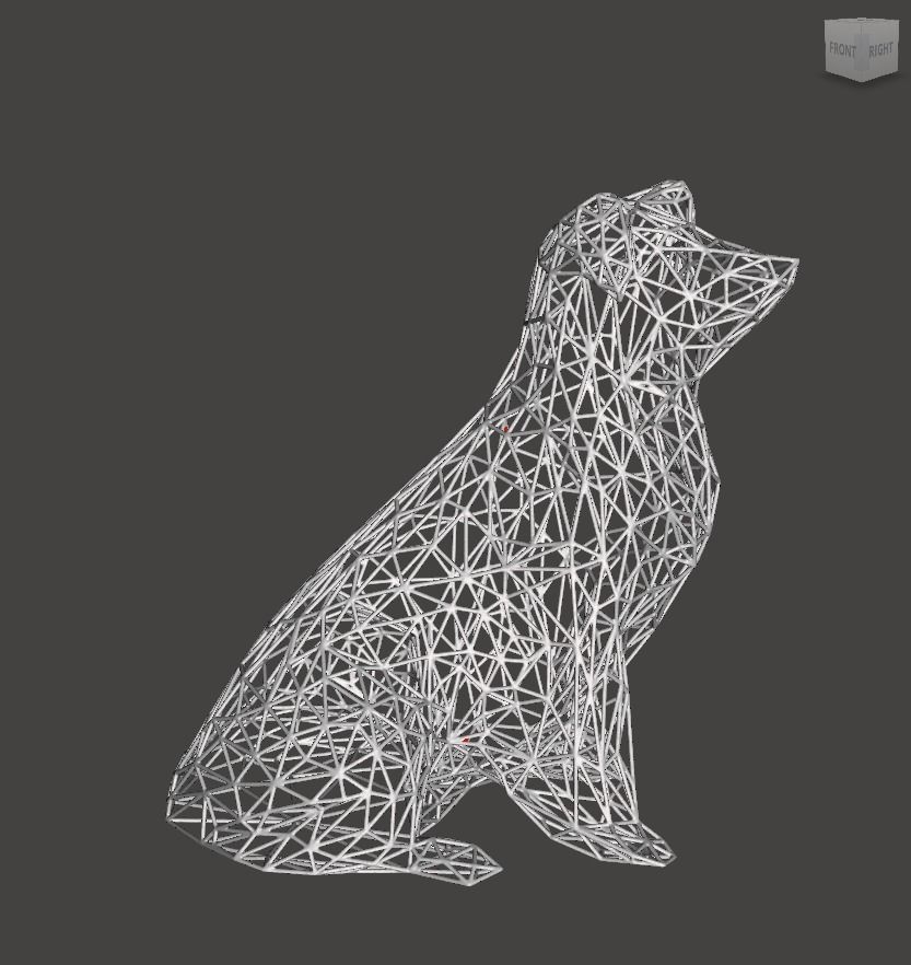 COLLIE DOG - WIRE ART - SLA PRINT 3D print model_9