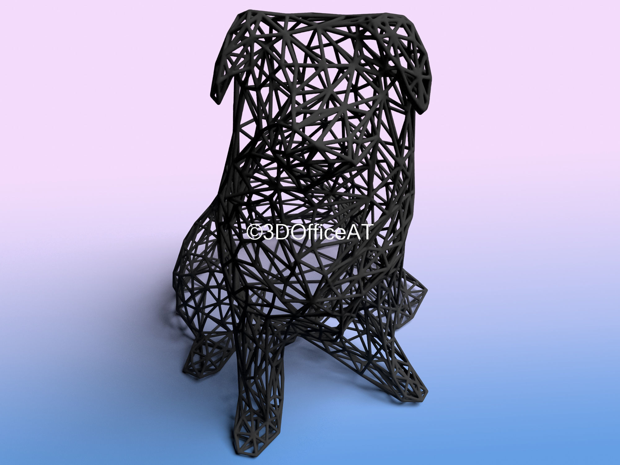 COLLIE DOG - WIRE ART - SLA PRINT 3D print model_5