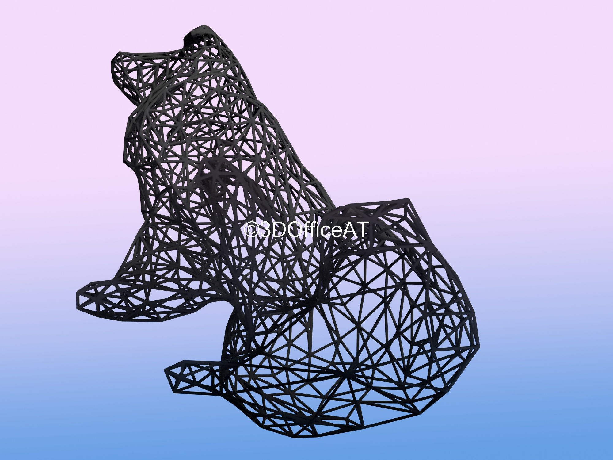 COLLIE DOG - WIRE ART - SLA PRINT 3D print model_6