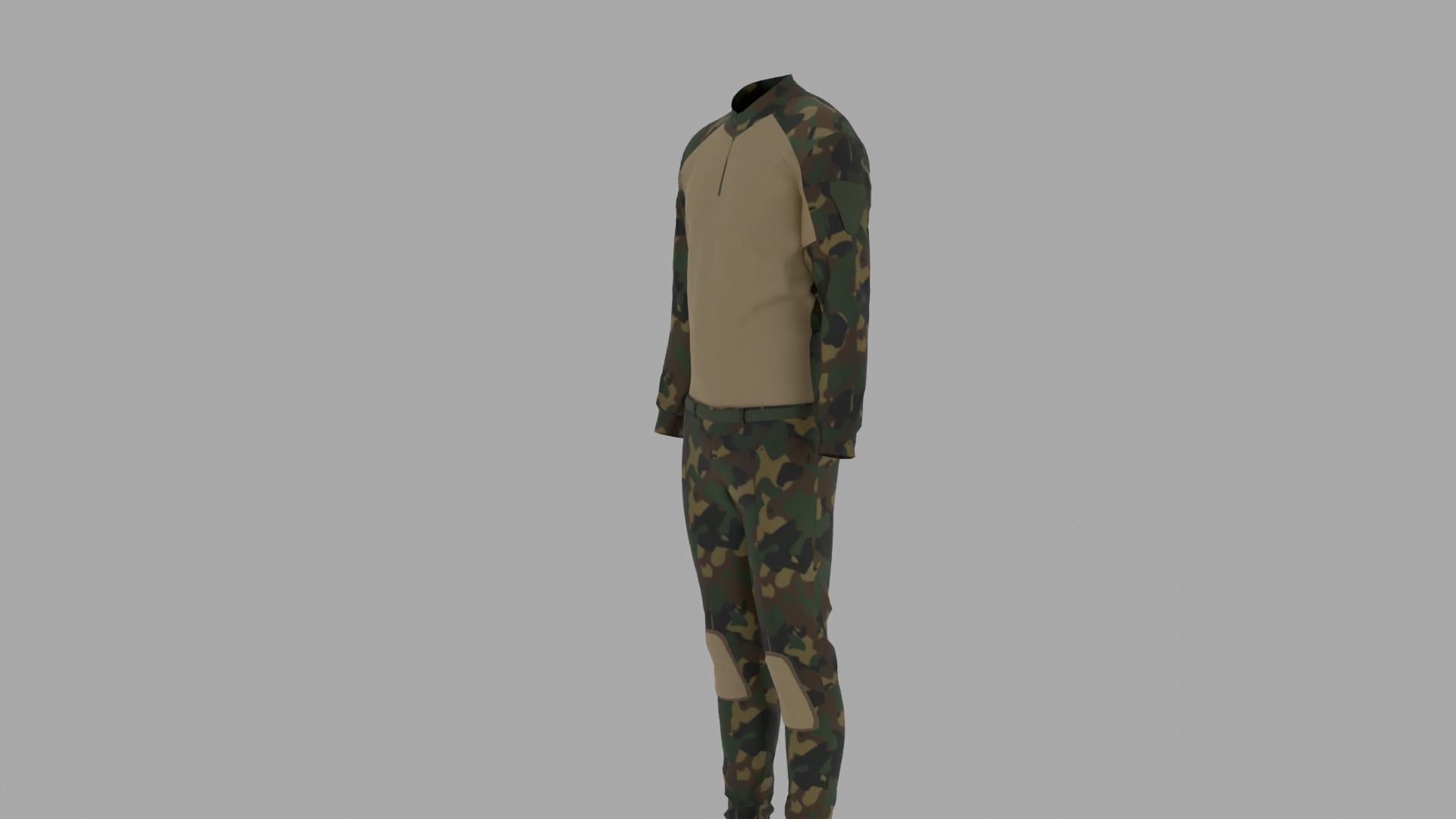 Military Uniform Low-poly 3D model_7