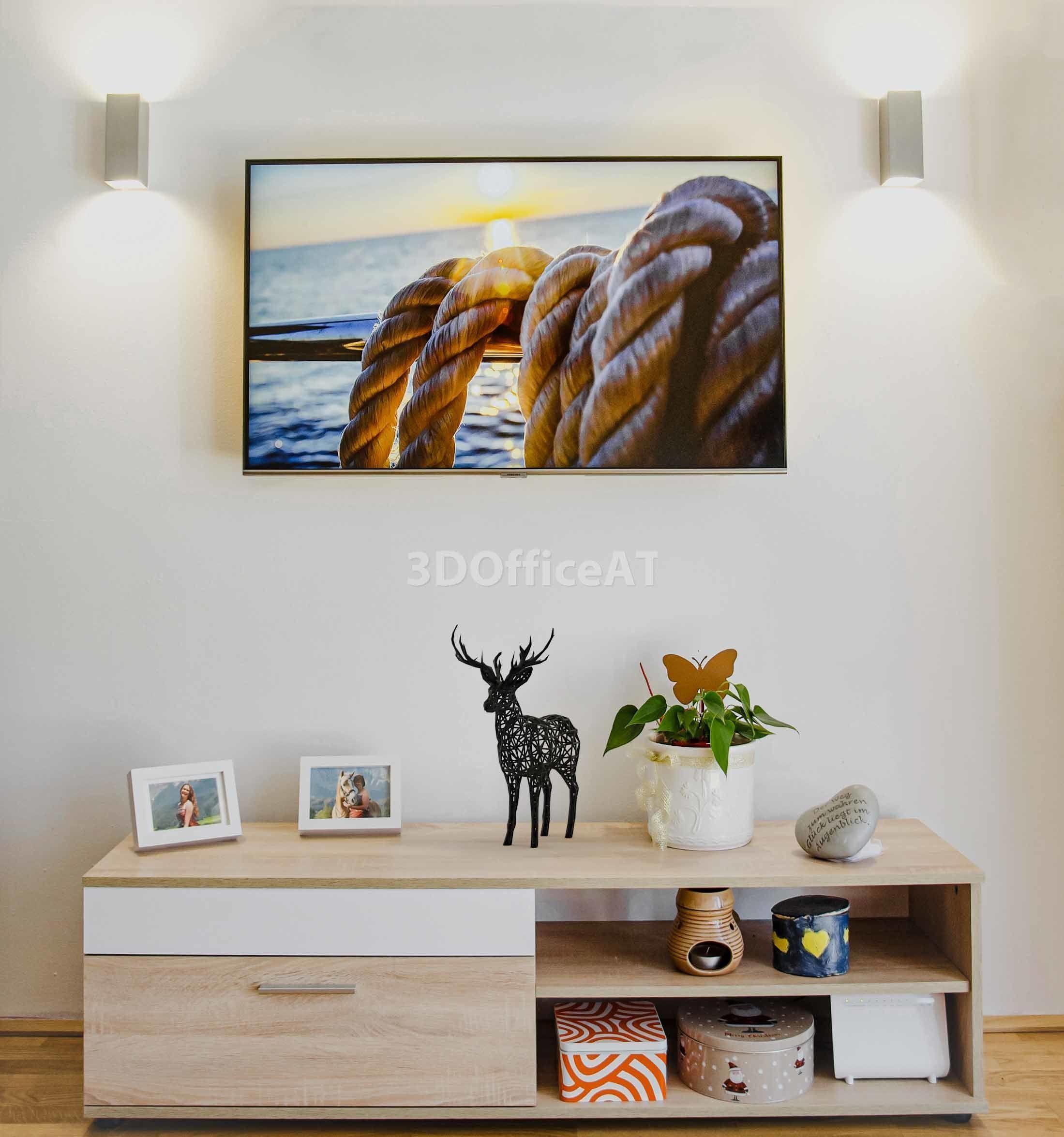 DEER WITH ANTLERS - WIRE ART DEER - CHRISMAS DEER 3D print model_1