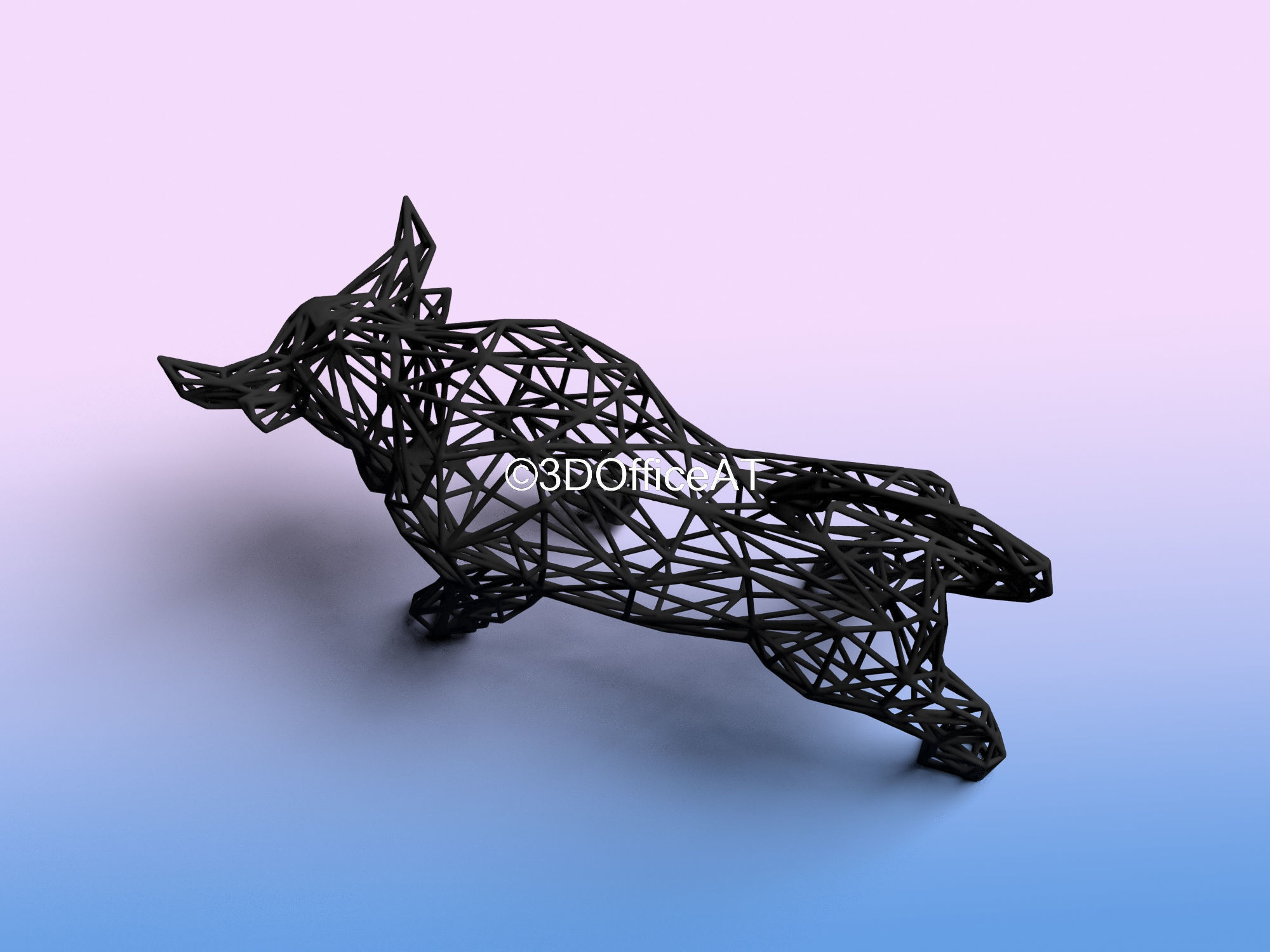 STOCK MARKET BULL - WIRE ART - BITCOIN BULL - ZODIAC SIGN 3D print model_1