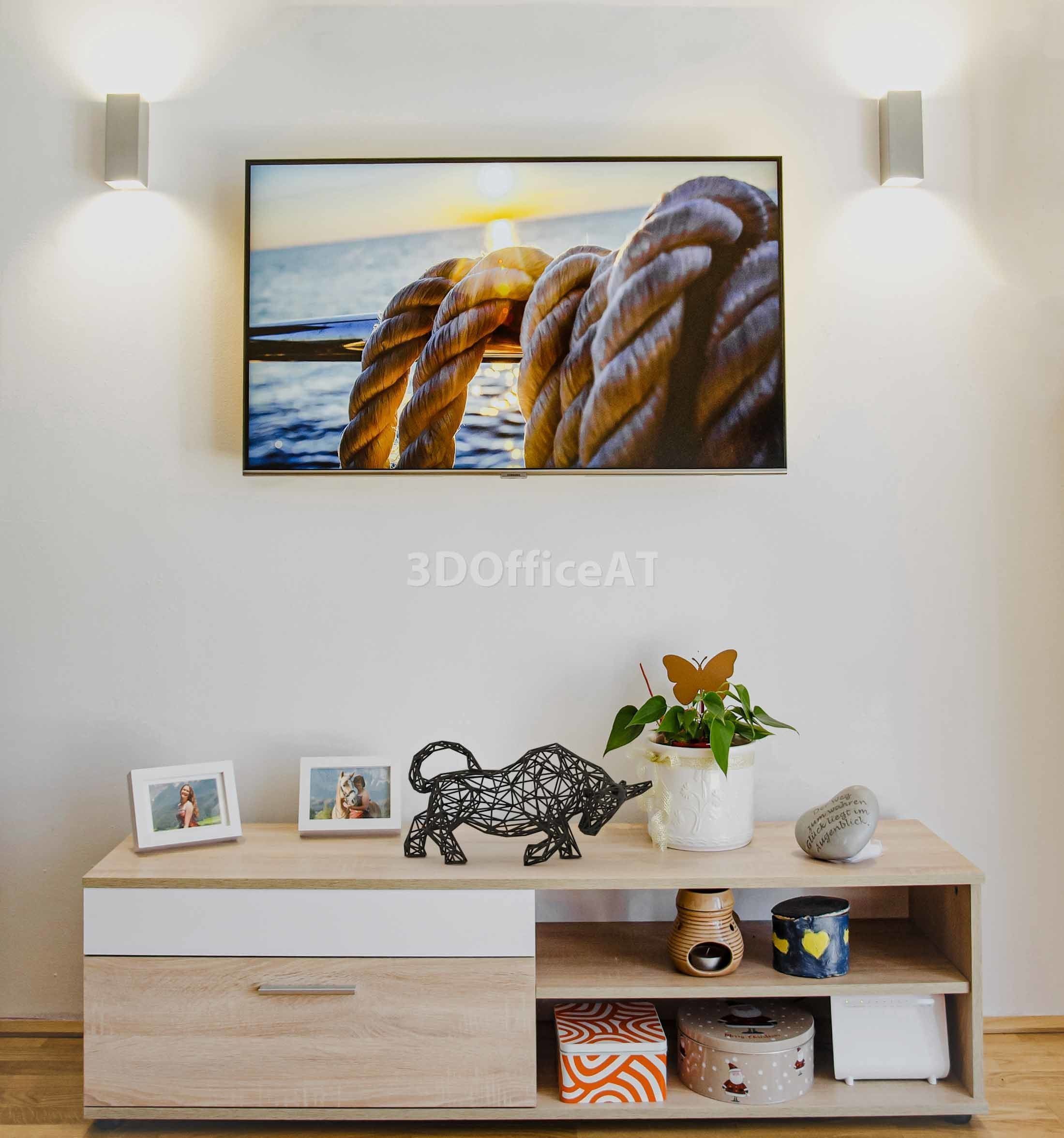 STOCK MARKET BULL - WIRE ART - BITCOIN BULL - ZODIAC SIGN 3D print model_12