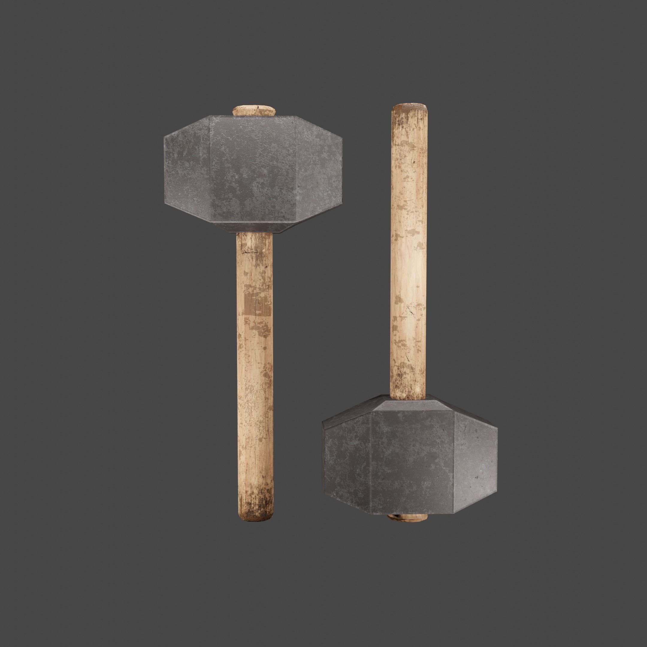 Survival Weapons Collection Low-poly 3D model_9