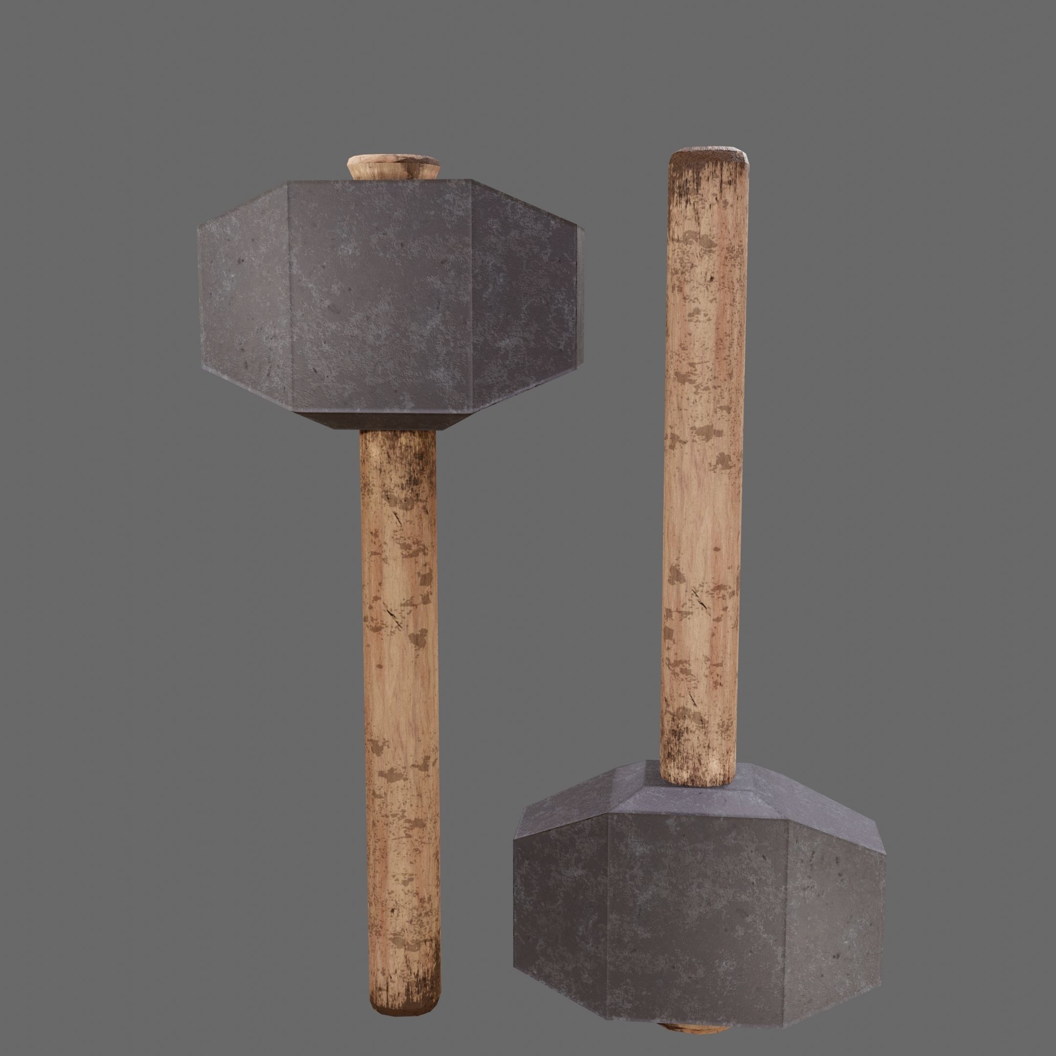 Survival Weapons Collection Low-poly 3D model_11