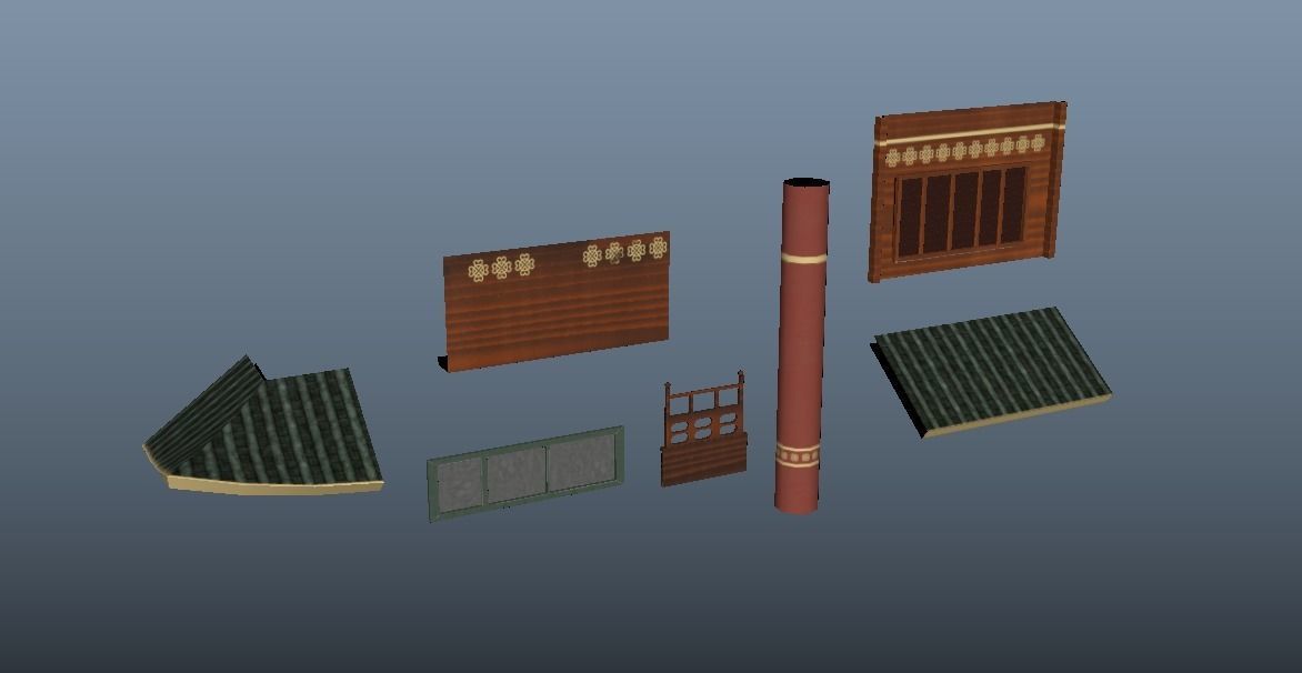 Shrine chinese pagoda - chinese pagoda Free low-poly 3D model_2