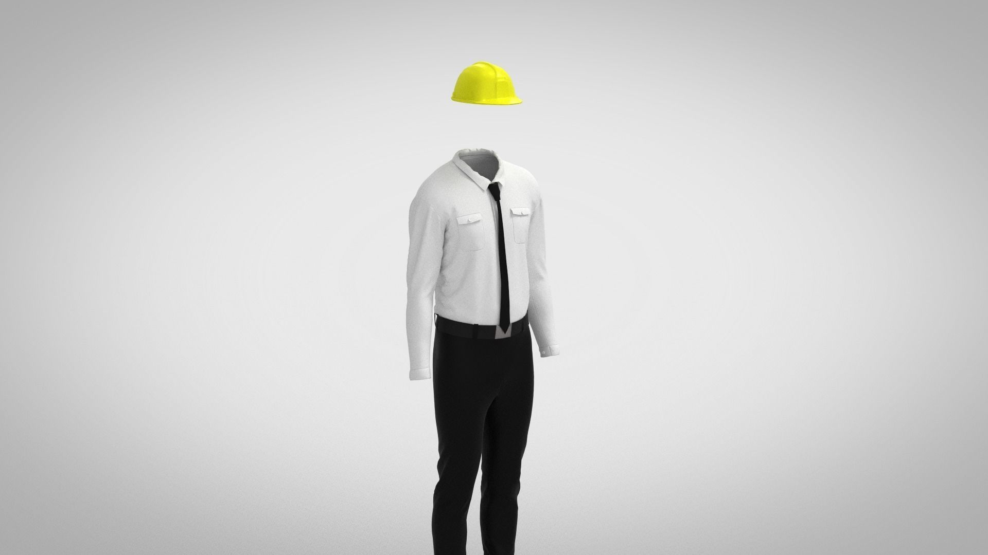 Engineer Uniform Low-poly 3D model_1