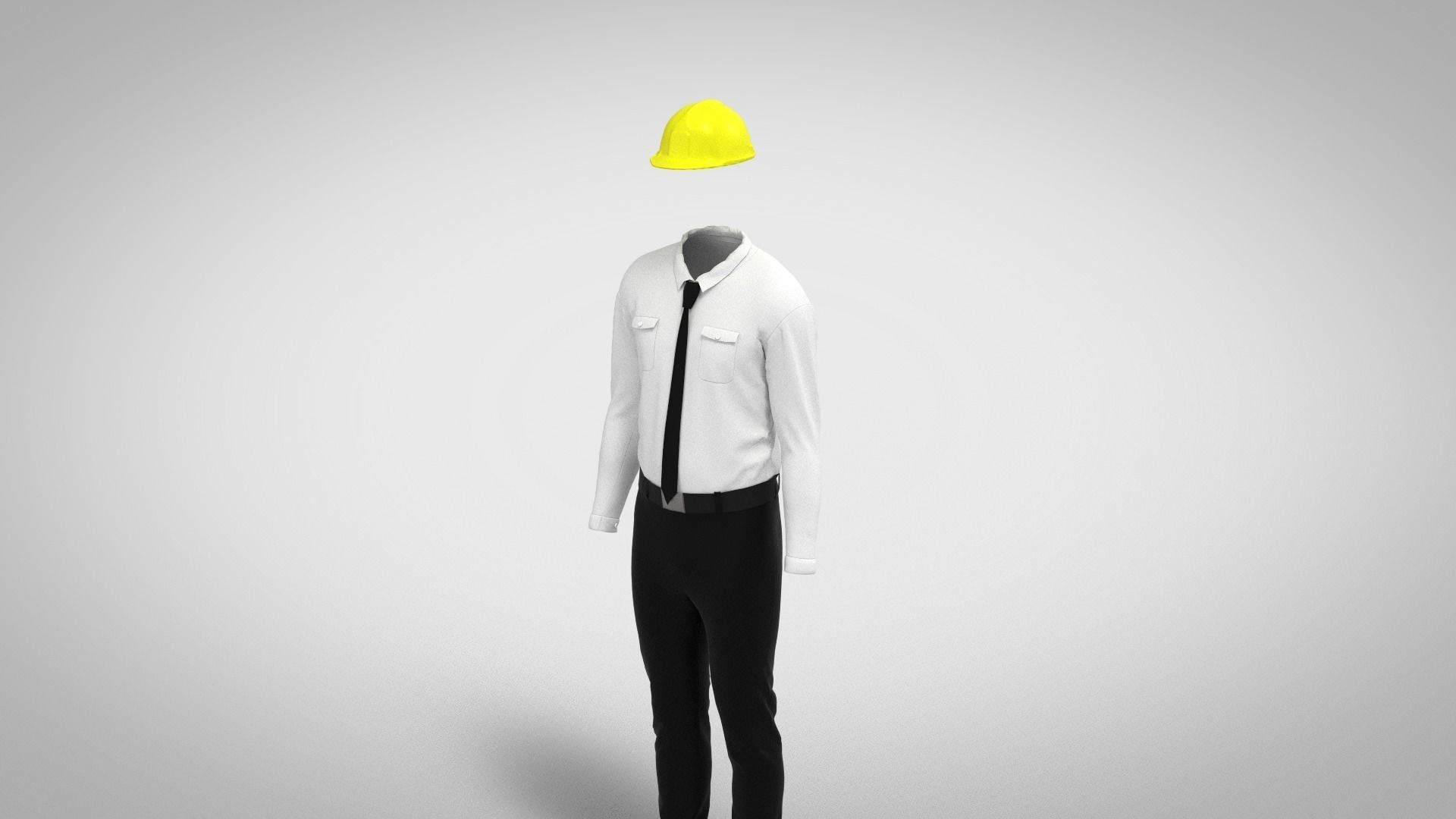 Engineer Uniform Low-poly 3D model_3