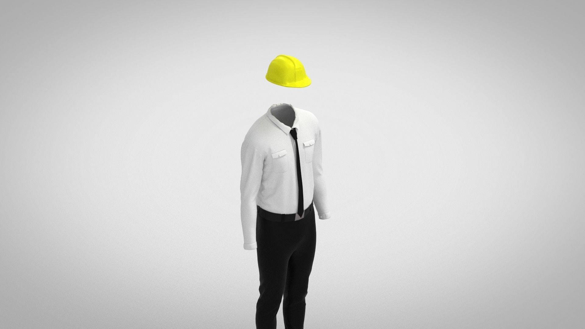 Engineer Uniform Low-poly 3D model_4