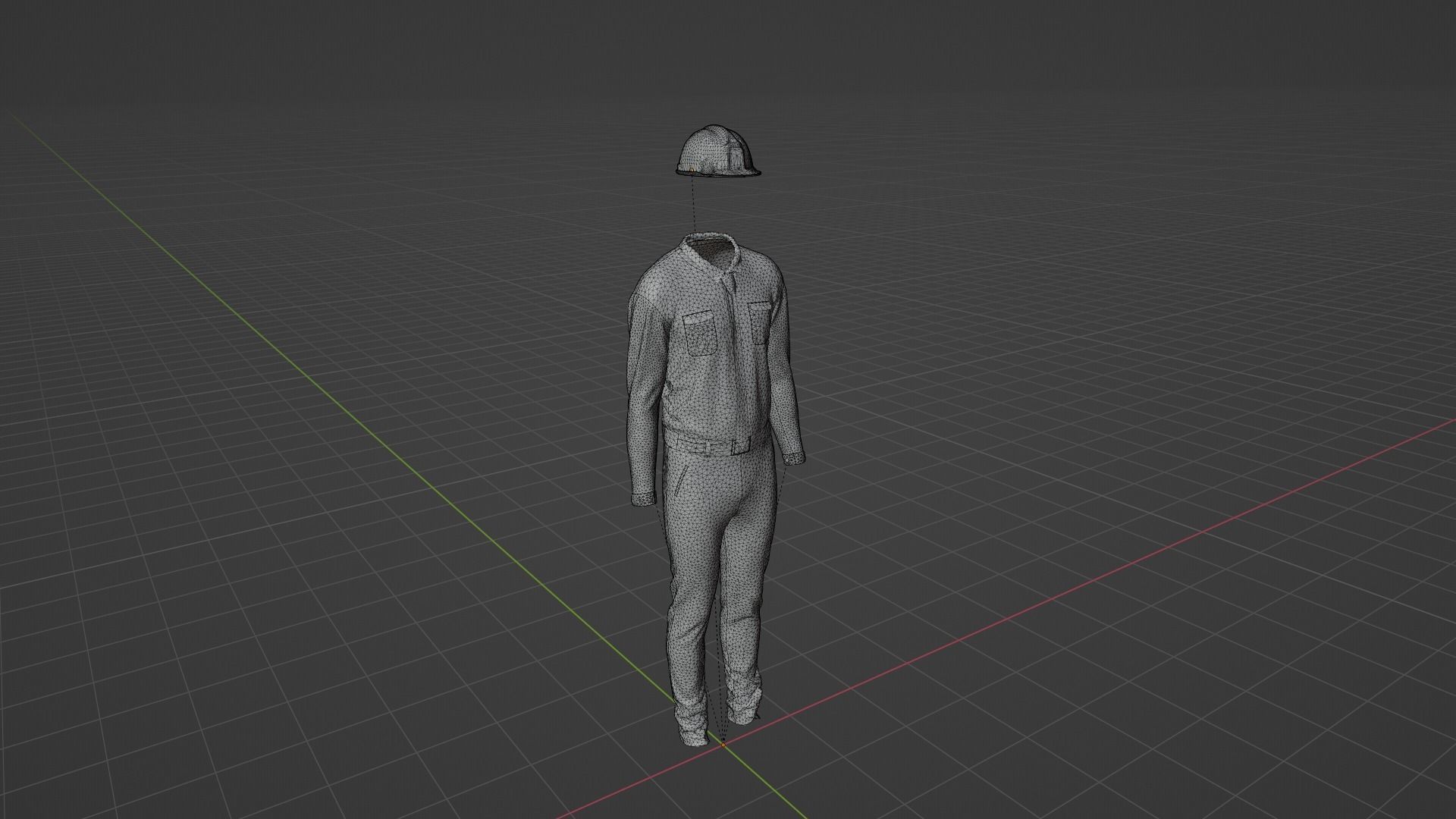 Engineer Uniform Low-poly 3D model_7