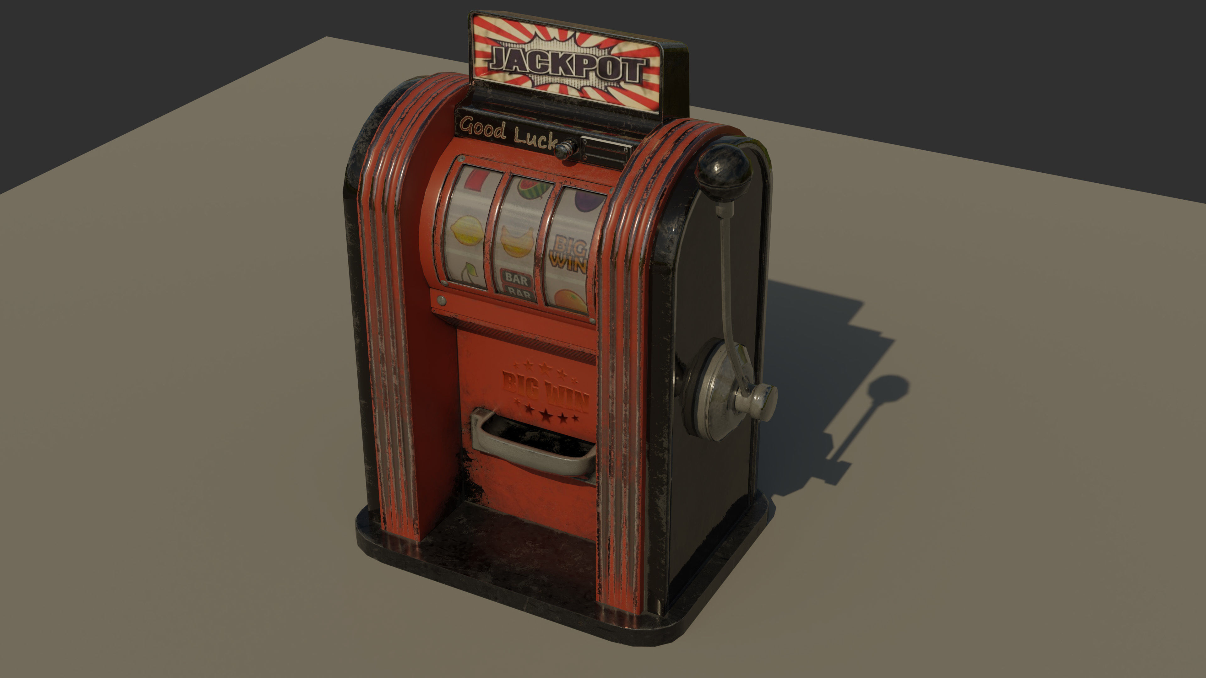 Slot Machine  Low-poly 3D model_2