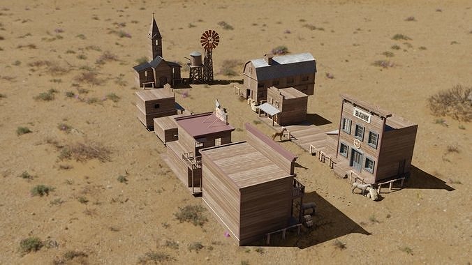 western cowboy village in kit