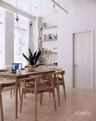 DINING AREA 001    3D MODEL AND SCENE    SCANDINAVIAN INTERIORS 3D model