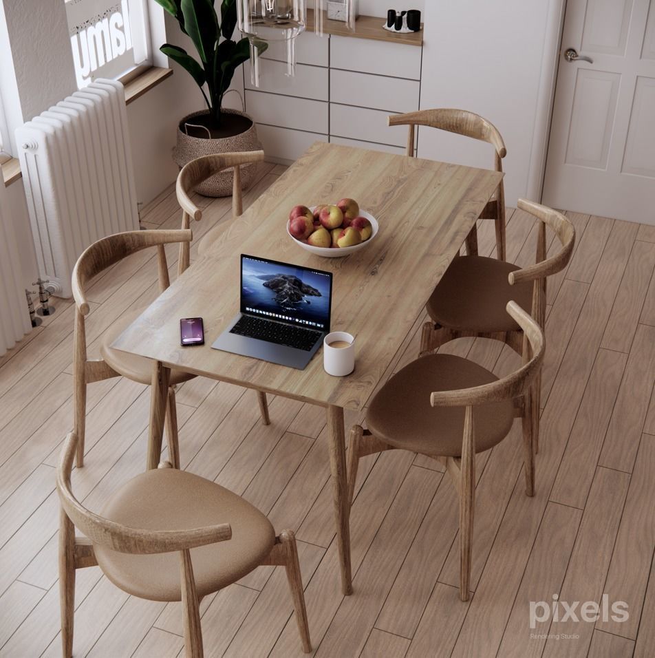 DINING AREA 001 3D MODEL AND SCENE SCANDINAVIAN INTERIORS 3D model_1