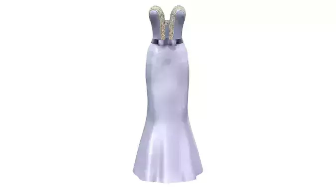 Strapless Bowtie Gown Dress