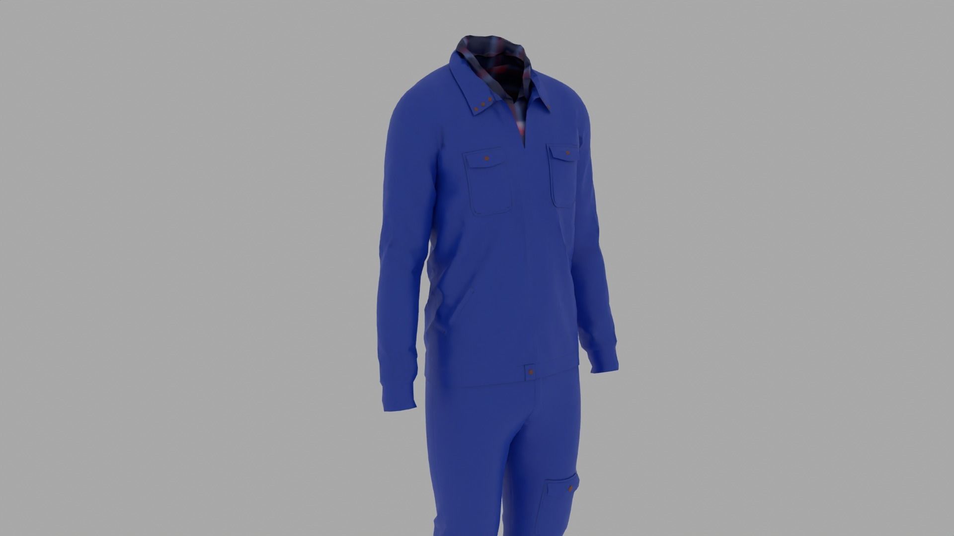 Engineer Uniform Low-poly 3D model_6