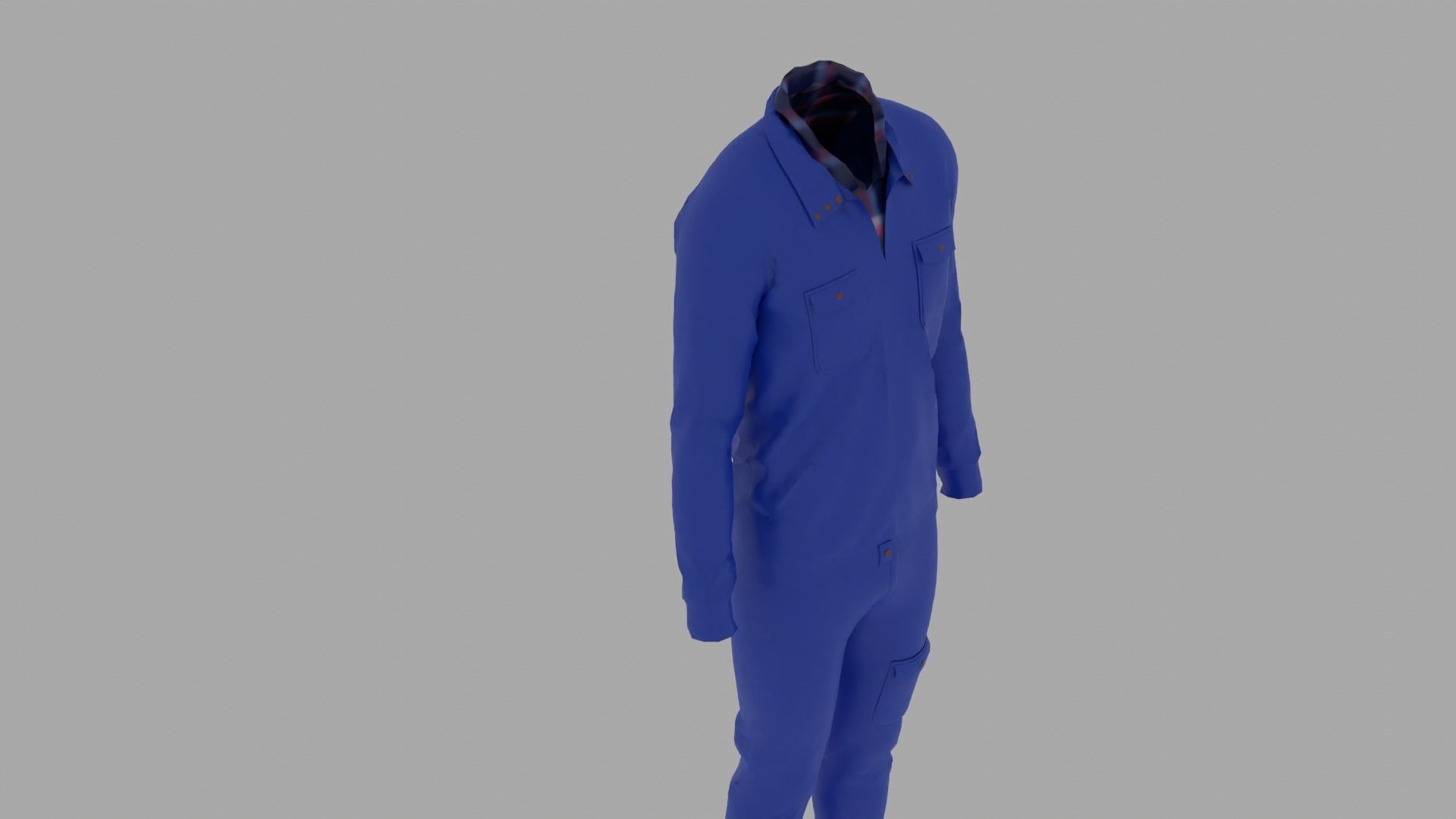 Engineer Uniform Low-poly 3D model_5