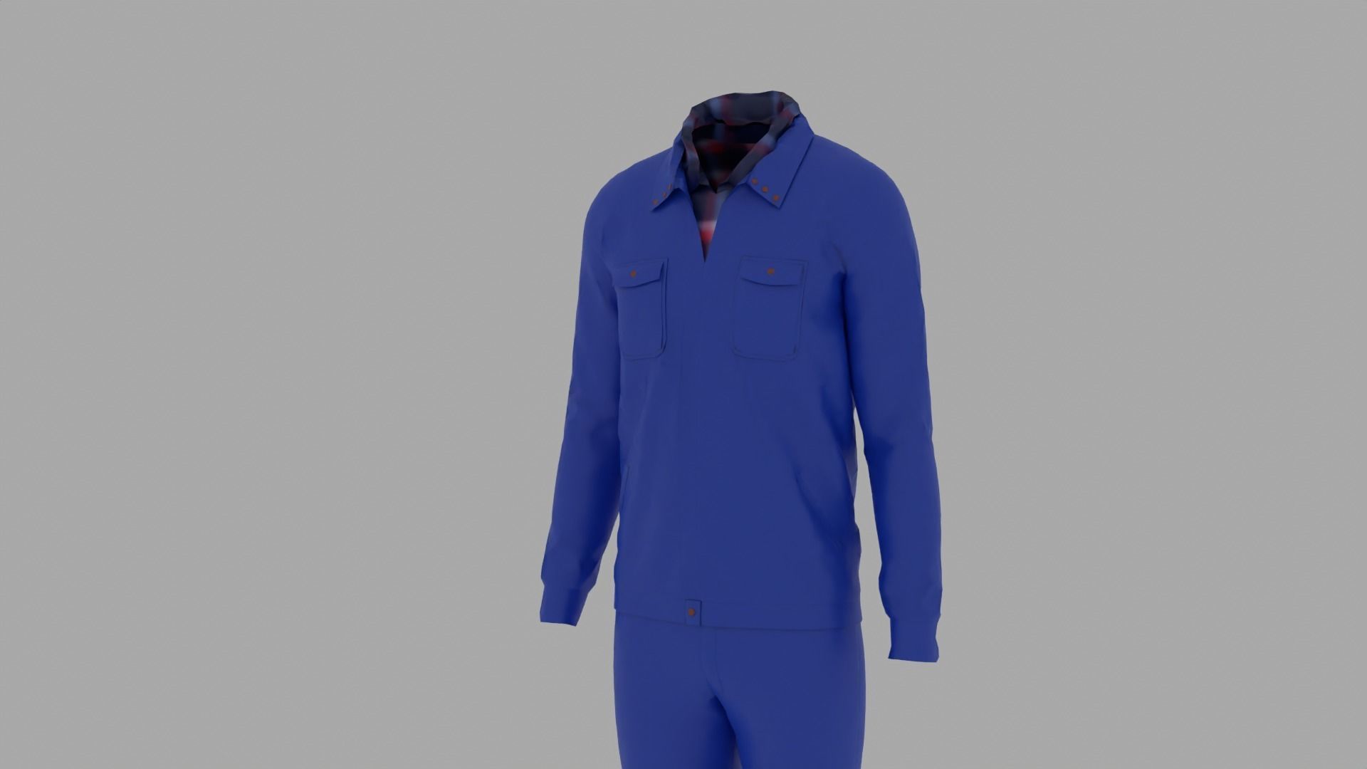 Engineer Uniform Low-poly 3D model_2