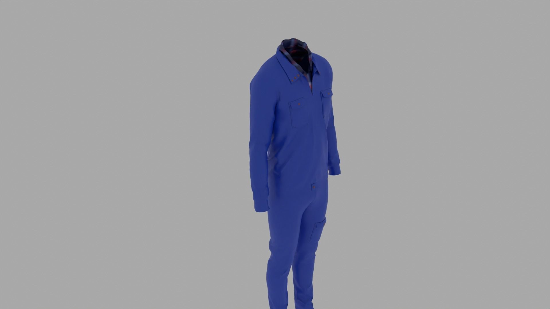 Engineer Uniform Low-poly 3D model_8