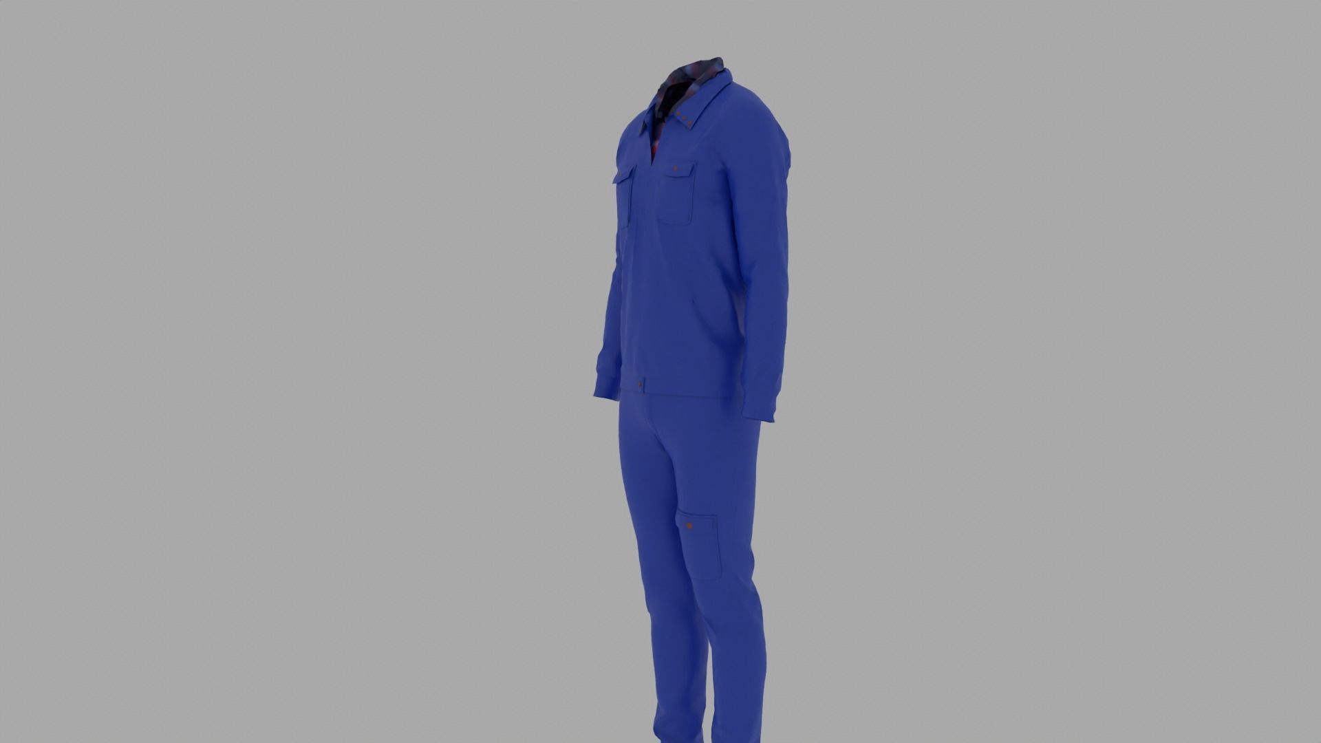 Engineer Uniform Low-poly 3D model_7