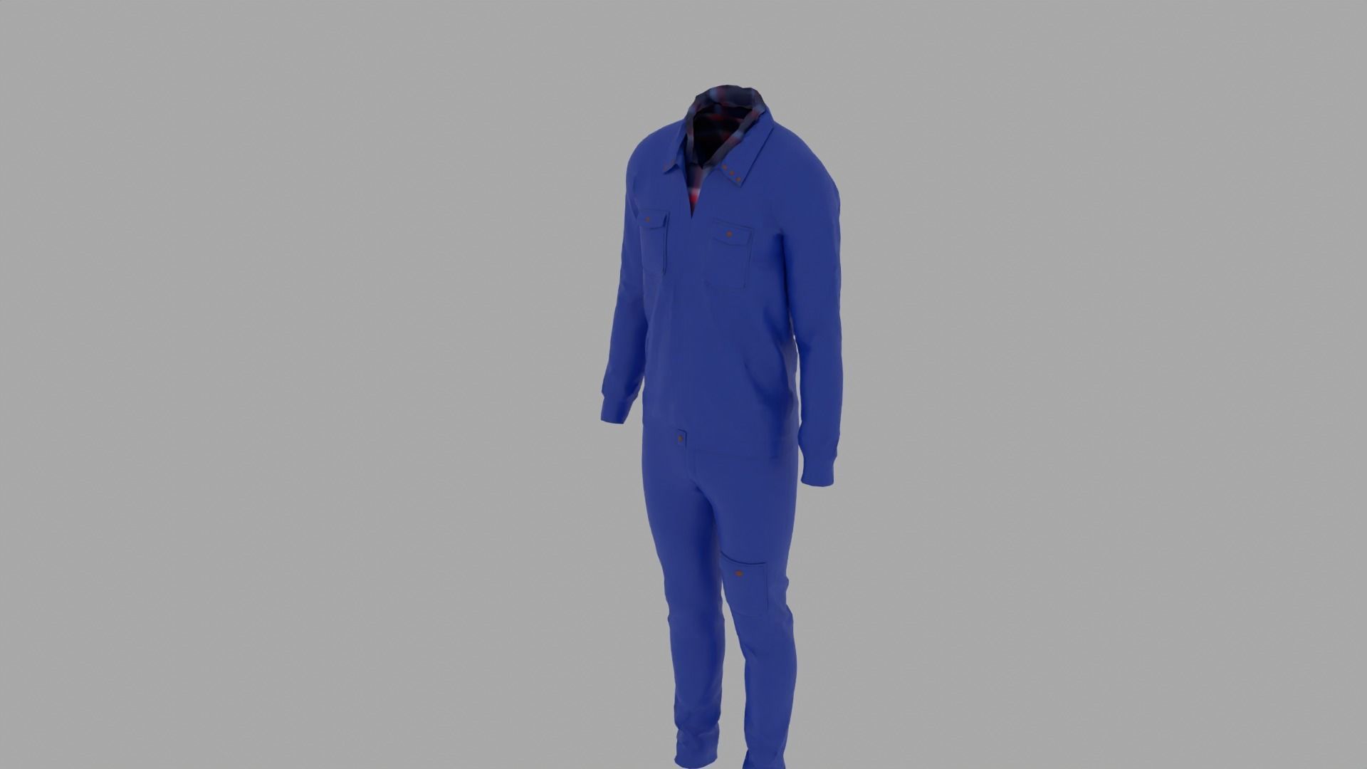 Engineer Uniform Low-poly 3D model_4