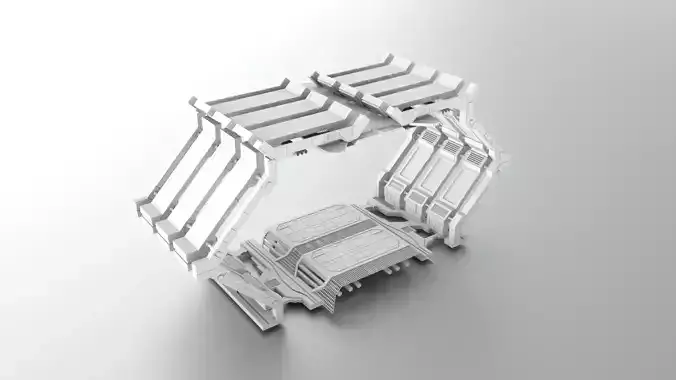 Sci-Fi modular hallway piece