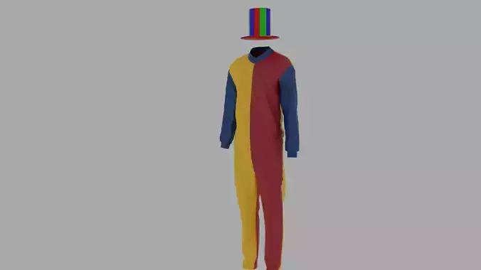 Clown Costume Low-poly 3D model