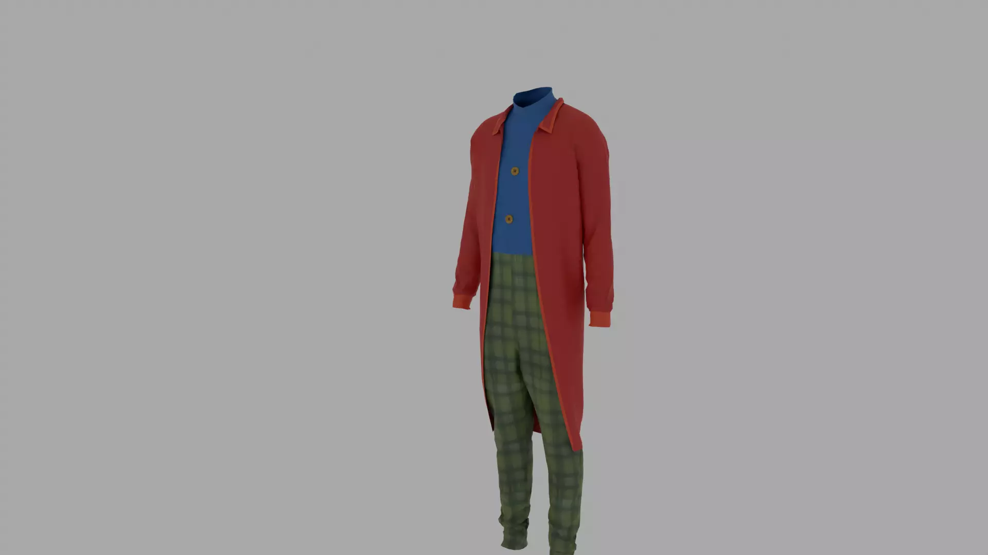 Clown Costume Low-poly 3D model_0