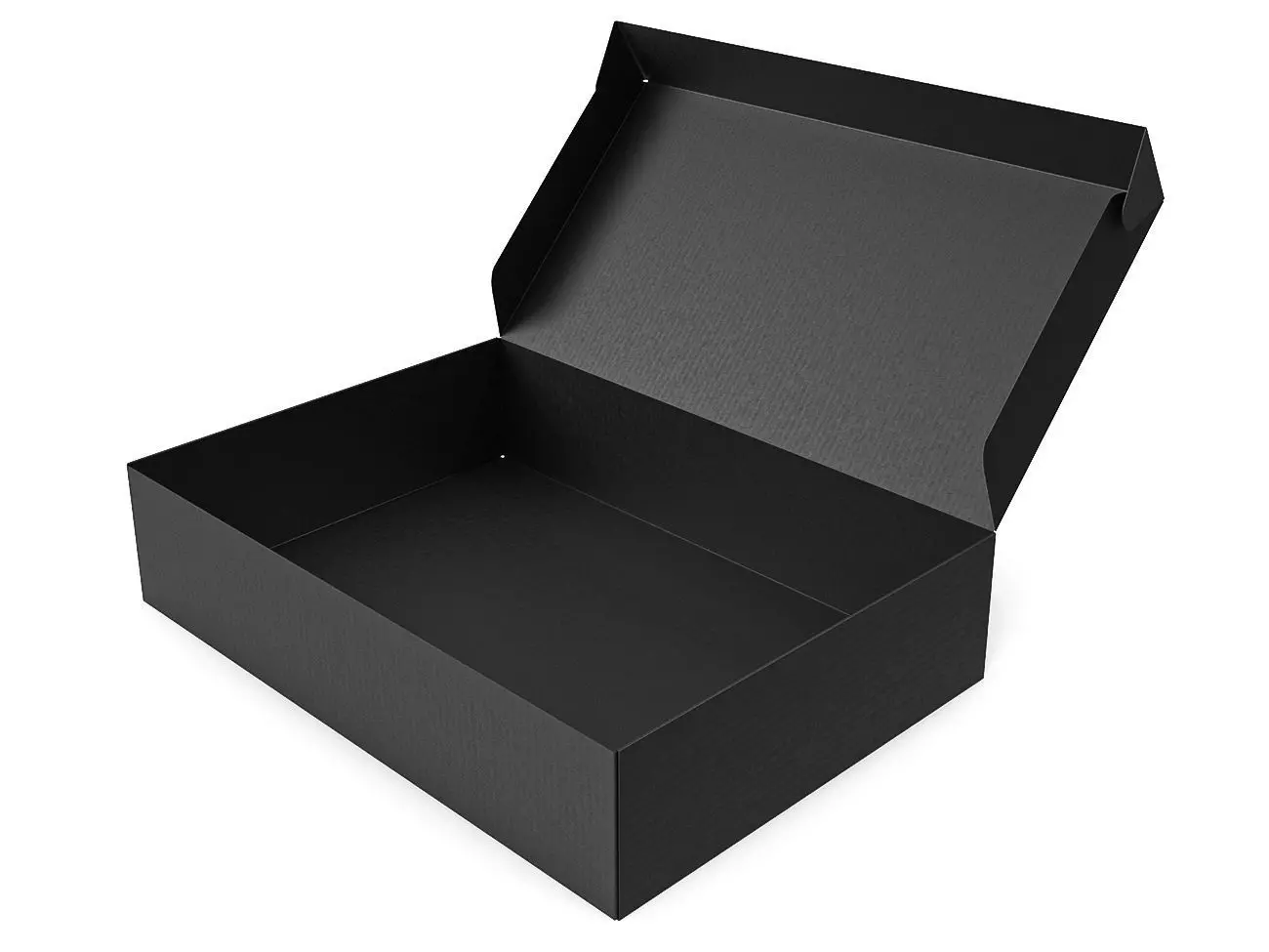 Cardboard box black 03 Low-poly 3D model_0