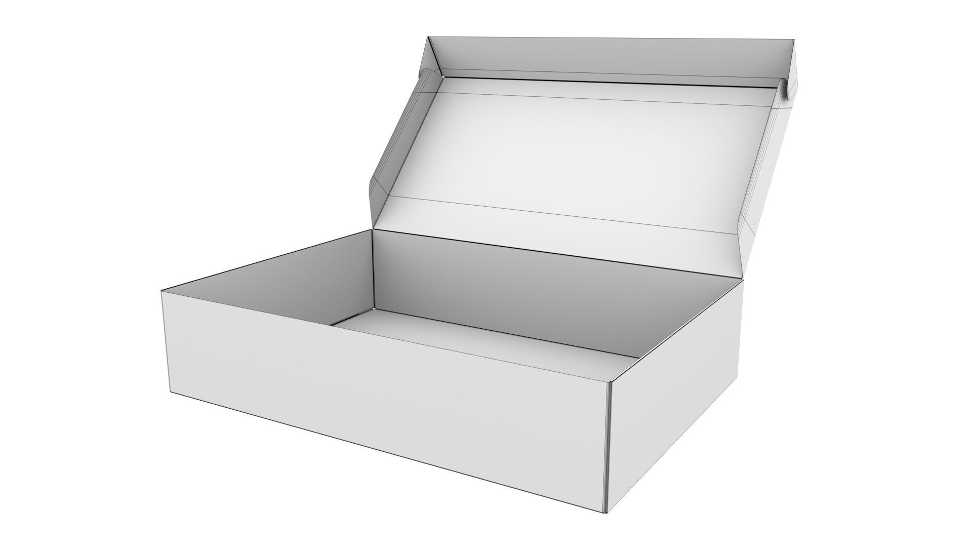 Cardboard box black 03 Low-poly 3D model_12