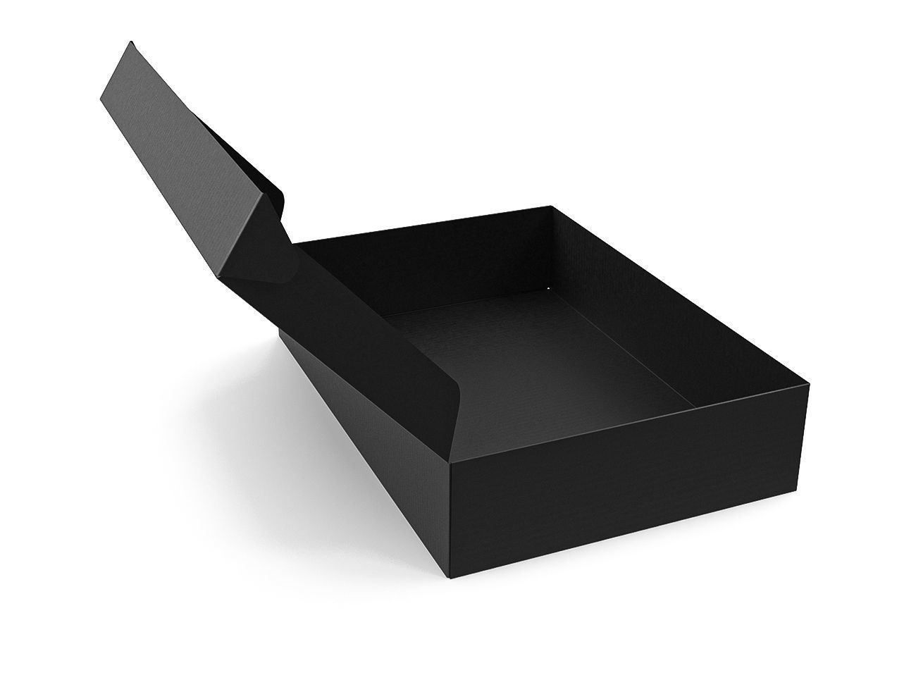 Cardboard box black 03 Low-poly 3D model_8