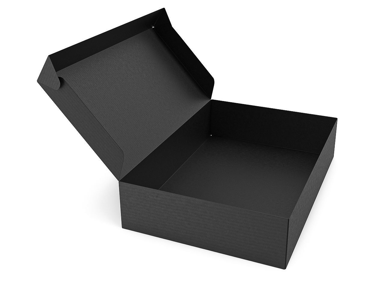 Cardboard box black 03 Low-poly 3D model_10