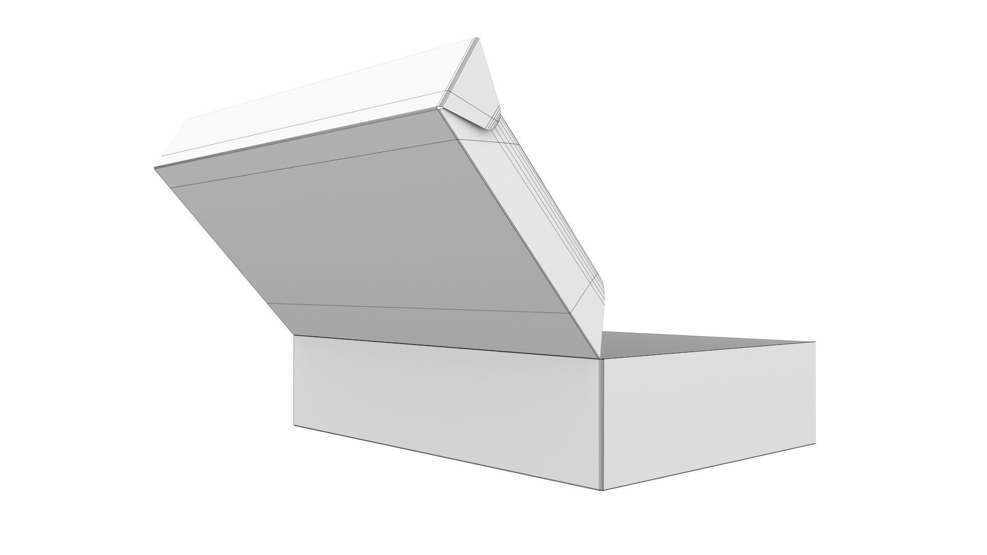 Cardboard box black 03 Low-poly 3D model_15