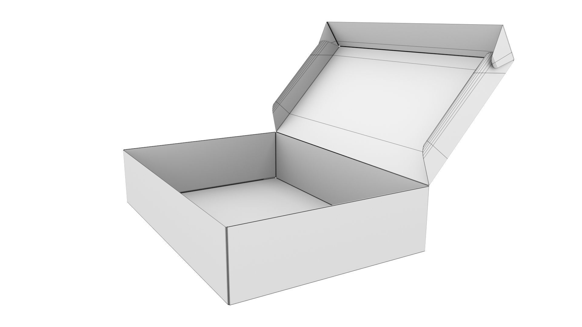 Cardboard box black 03 Low-poly 3D model_13
