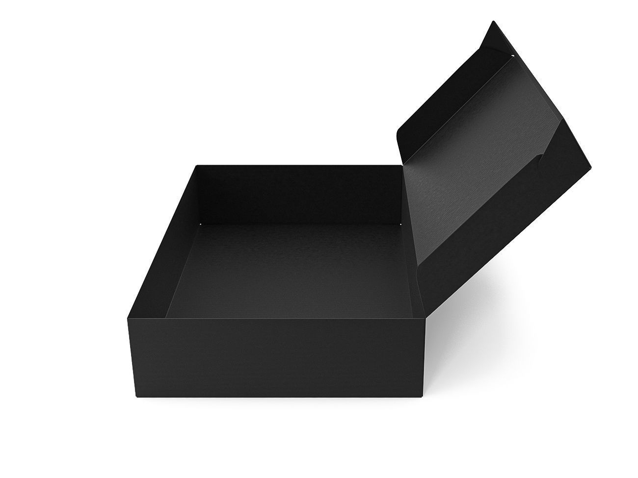 Cardboard box black 03 Low-poly 3D model_2