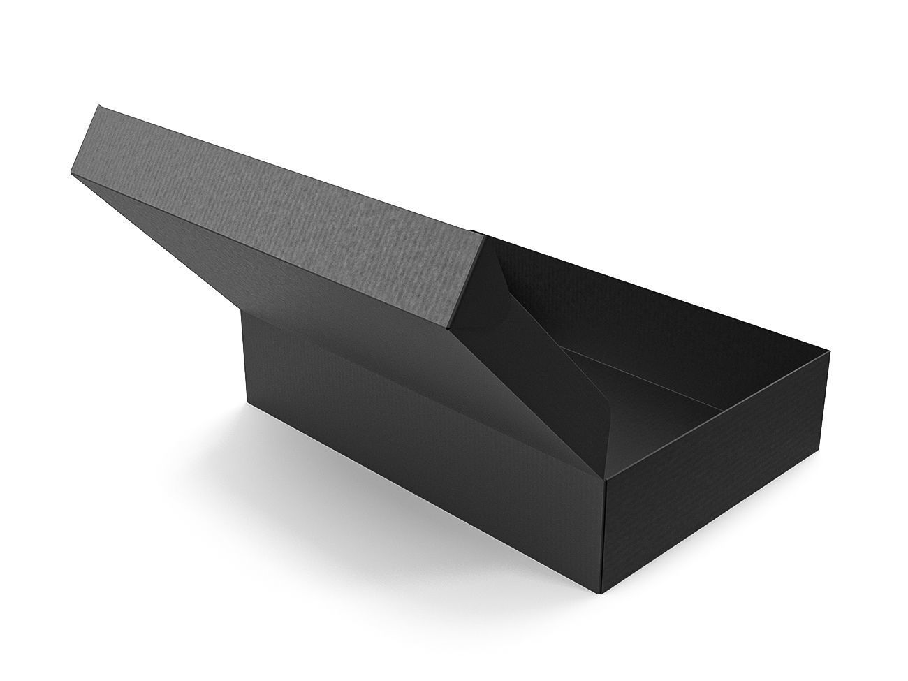 Cardboard box black 03 Low-poly 3D model_7
