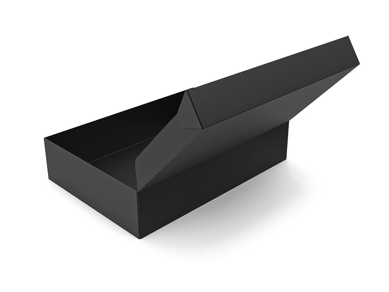 Cardboard box black 03 Low-poly 3D model_4