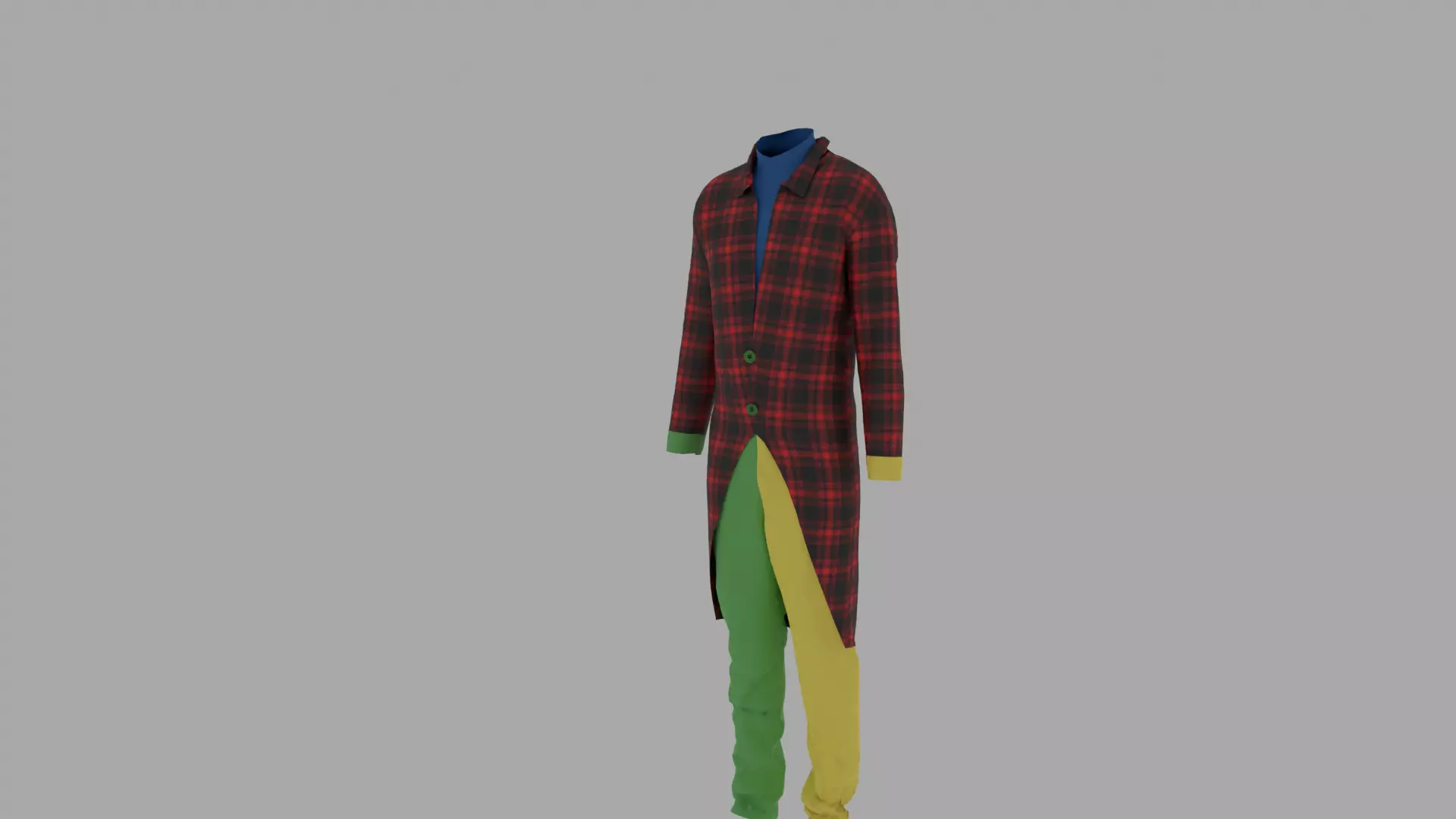 Clown Costume Low-poly 3D model_0