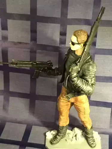Terminator T-800 FULL HEIGHT 4 head options for 3D printing STL 3D print model