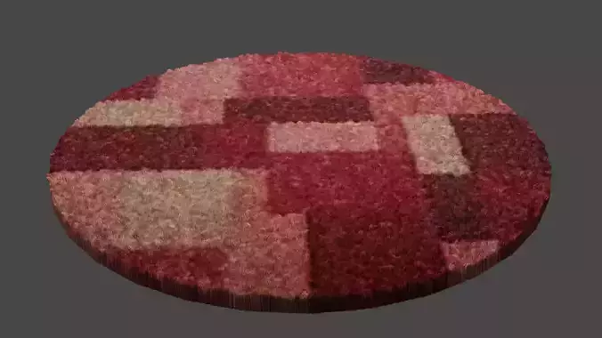 Carpet rug with squares