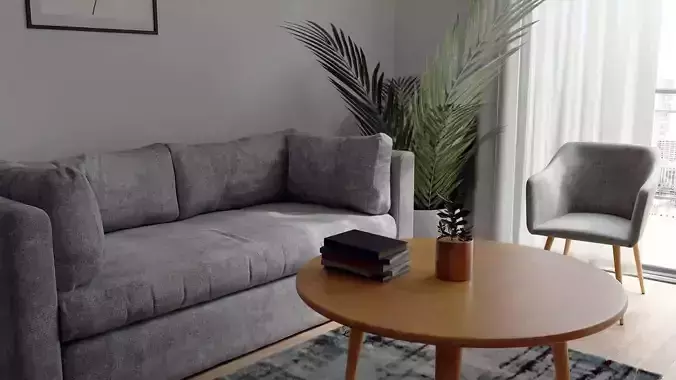 Living Room with Balcony