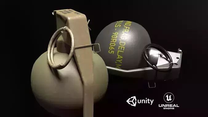 M67 Grenade Free low-poly 3D model