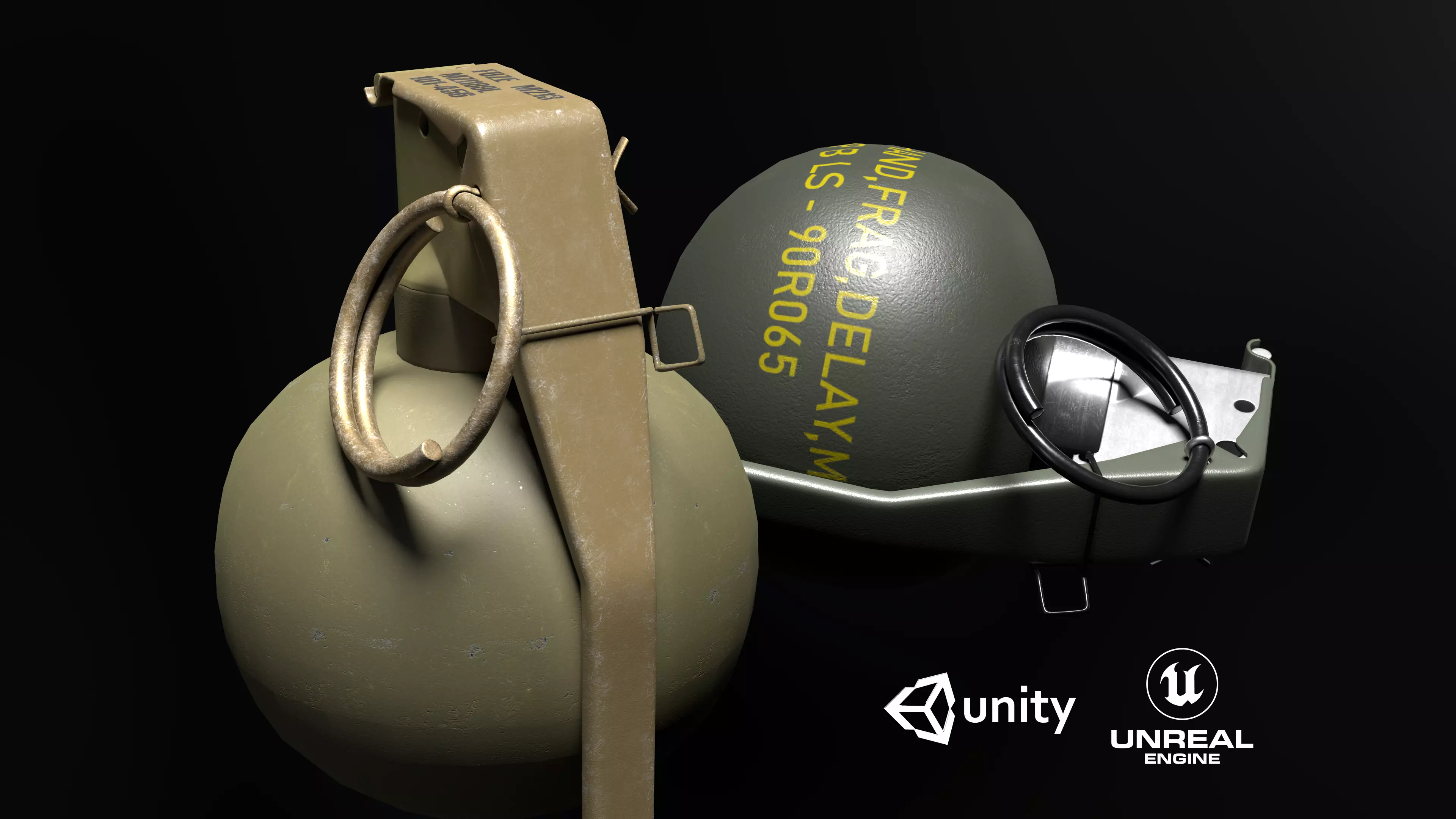 M67 Grenade Free low-poly 3D model