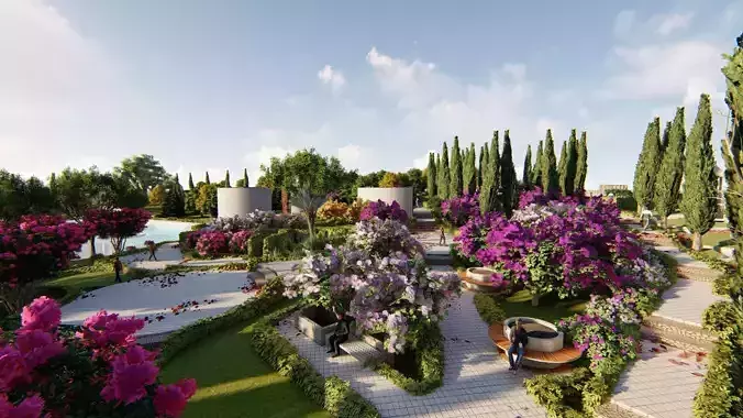 landscape design by ABDULHAFIZ OUMER Free 3D model