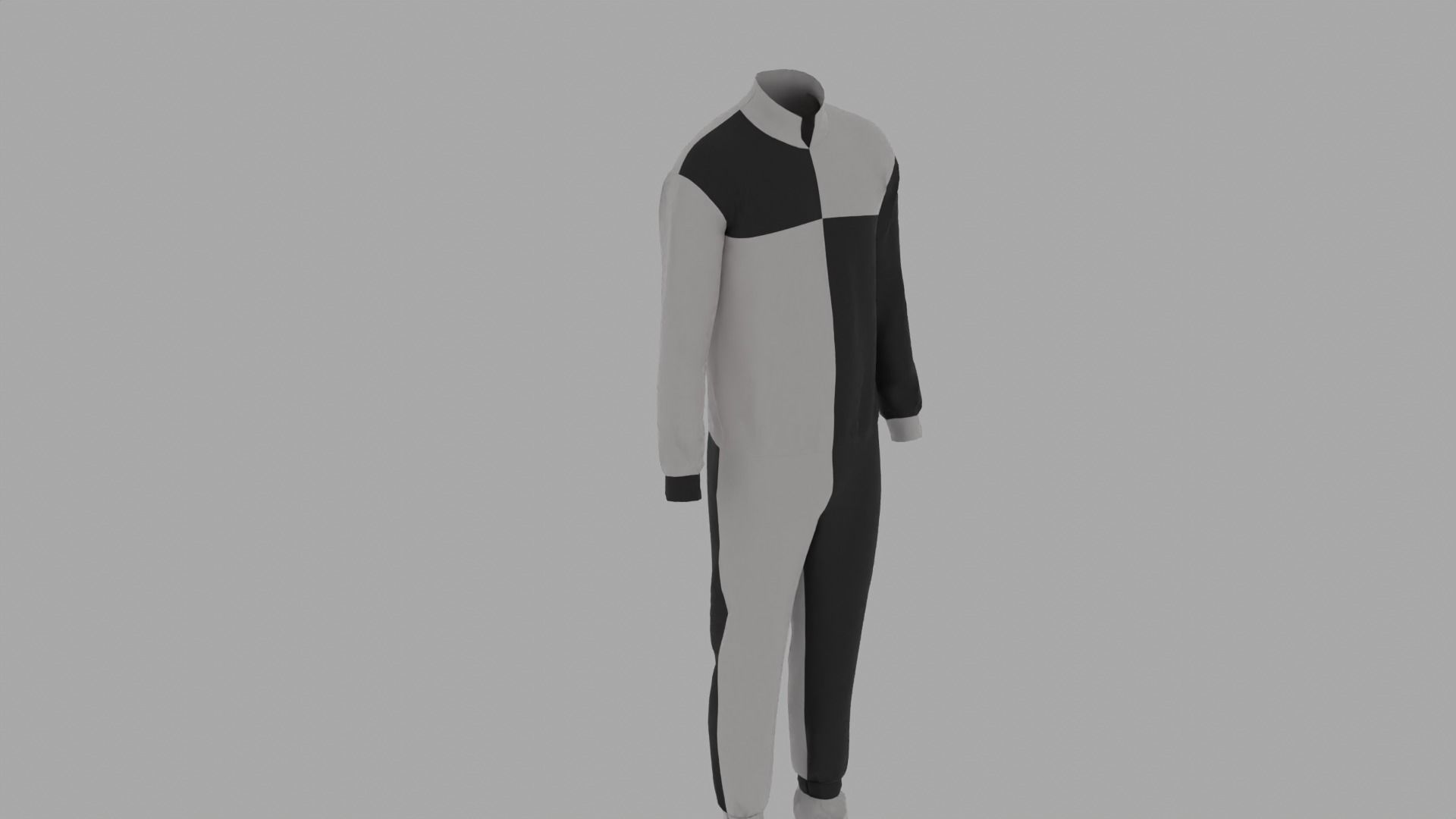 Parachute Jumper Suit Low-poly 3D model_1