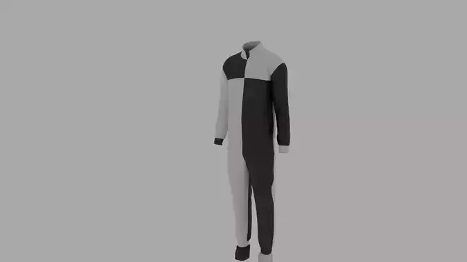 Parachute Jumper Suit Low-poly 3D model