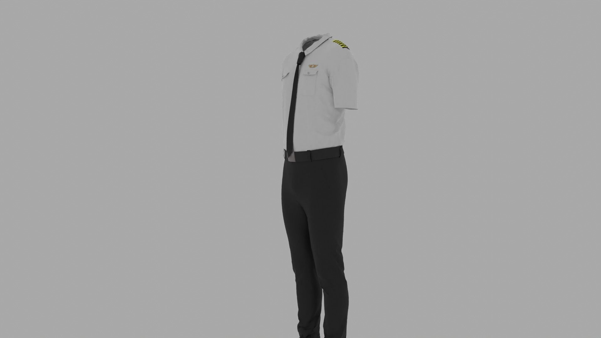 Pilot Uniform Low-poly 3D model_7