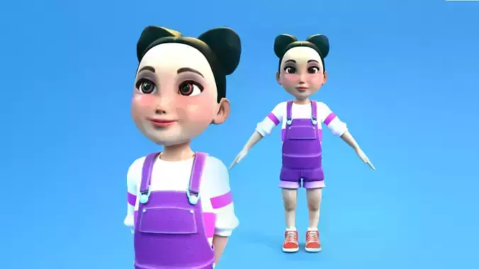 Cartoon Asian Girl 