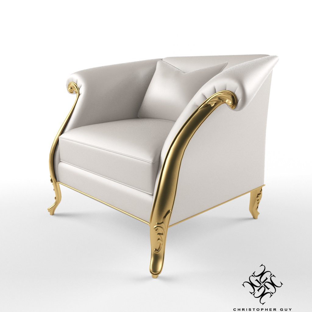 Christopher Guy Montaigne armchair 3D model_2